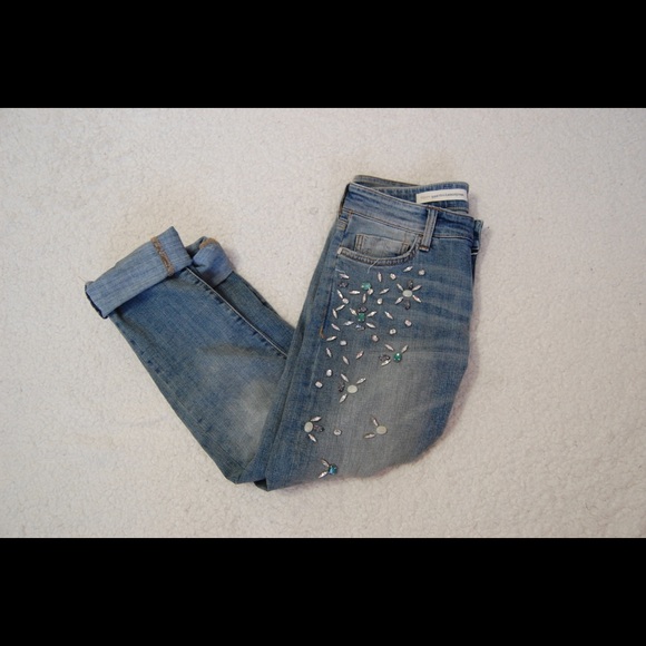 Anthropologie Pilcro Hyphen Bejeweled Jeans 25 - Picture 2 of 8
